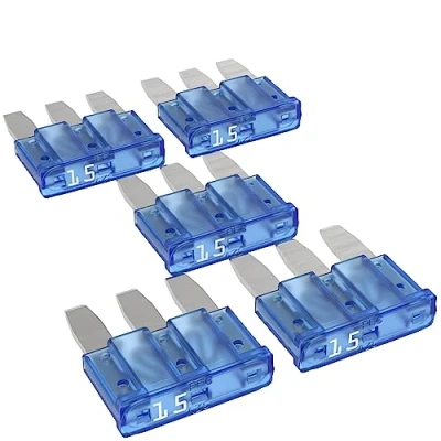 Afbeelding van AUPROTEC Micro 3 autozekeringen platte steekzekeringen MikrOTO III 5A 15A selectie: ampère blauw, 5 stuks