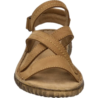 Afbeelding van Josef Seibel Ronja 05 Sandalen met sleehak, Dames, Maat: 40, Castagne Leer