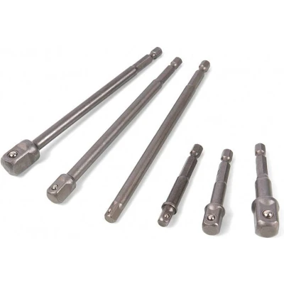 Afbeelding van HBM Professionele 6 Delige Bit Dop Adapterset met HEX Aansluiting