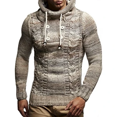 Afbeelding van Leif Nelson MIT Kapuze Hoodie, Heren, Maat: Large, Beige
