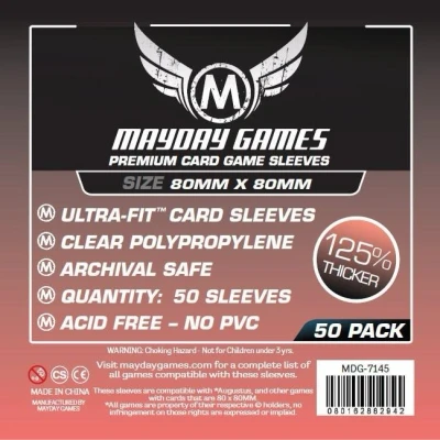 Afbeelding van 50 Mayday 80 x Square Premium Card Sleeves Board Game