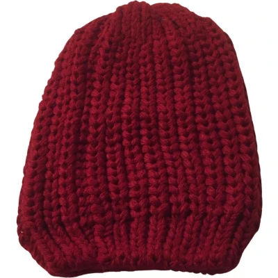 Afbeelding van Kwalitatieve Gevlochten Dames Muts / Beanie One Size Rood