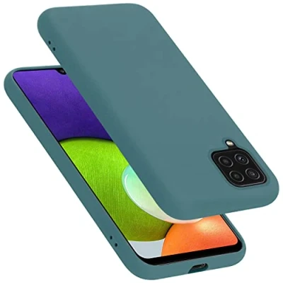 Afbeelding van Cadorabo Hoesje geschikt voor Samsung Galaxy A22 4G / M22 M32 Case in LIQUID GROEN Beschermhoes TPU silicone
