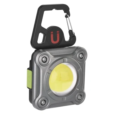Afbeelding van EMOS Mini ledspot, oplaadbare campinglamp met 3 lichtmodi, IP44 waterdicht, helderheid max. 1200 lm, 60 m bereik, 2000 mAh batterij tot 6,5 uur lichtduur, incl. USB kabel, haak, magneet