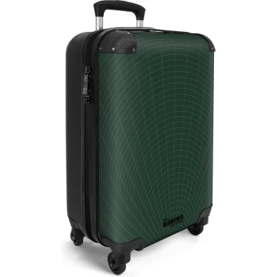 Afbeelding van NoBoringSuitcases.com® Handbagage koffer lichtgewicht Reiskoffer trolley Groene abstracte tunnel Rolkoffer met wieltjes Past binnen 55x40x20 en 55x35x25