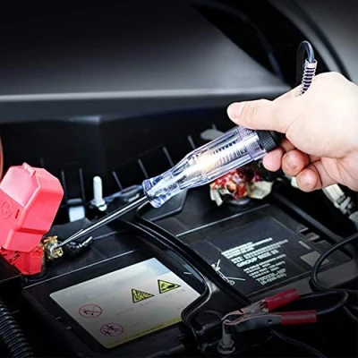 Afbeelding van Dingln Auto 6V 12V 24V DC Vrachtwagen Voltage Circuit Tester Test VoltMet Lange Probe Pen Light Bulb