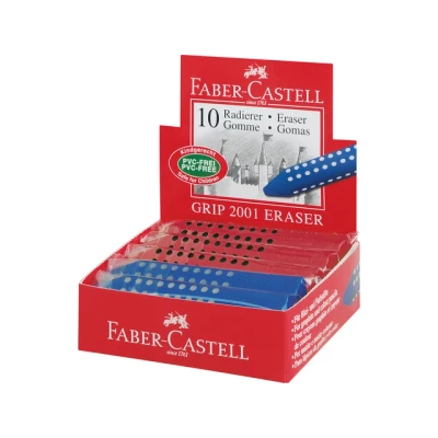 Afbeelding van Gum Faber Castell GRIP 2001 assorti display 10 stuks