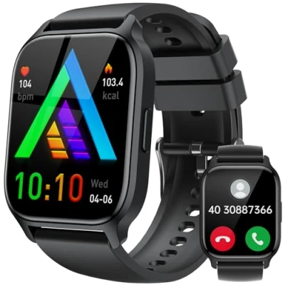Afbeelding van Smartwatch Heren Dames Bluetooth Oproepen 1,85&quot; Smartwatch, Monitoring van Slaap, Hartslag en Bloedzuurstof, 112+ Sportmodi, voor Android iOS