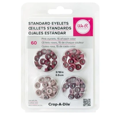 Afbeelding van We R Memory Keepers Oogjes voor scrapbooking, roze, standaard, leer