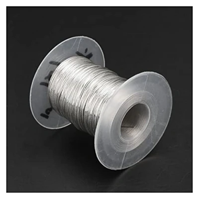 Afbeelding van Draadkabel 100 m 304 roestvrij staaldraad kabel zachte vislift 1 * 7 waslijn met 30 aluminium hulzen