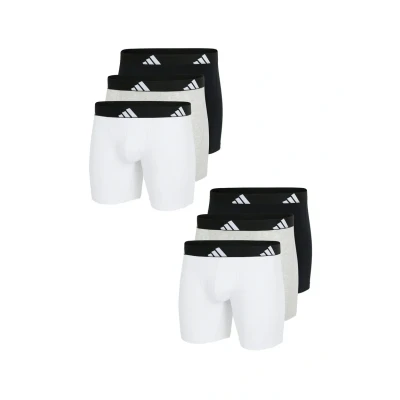 Afbeelding van adidas Sportswear 6PACK Onderbroeken, Heren, Maat: Large, Schwarz weiß grau