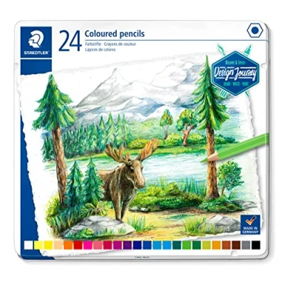 Afbeelding van 24 Coloured Pencils Set Metal Case
