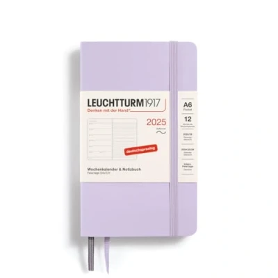 Afbeelding van LEUCHTTURM1917 370528 weekkalender &amp; notitieboek pocket (A6) 2025, zachte kaft, lila, Duits