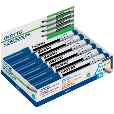 Afbeelding van 12x Giotto Robercolor whiteboardmarker maxi, schuine punt, blauw