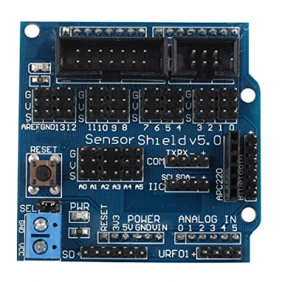 Afbeelding van HALJIA Sensor Shield V5.0 Uitbreidingskaart Compatibel met Arduino UNO MEGA R3 2560 Duemilanove Robot Uitbreidingsmodule