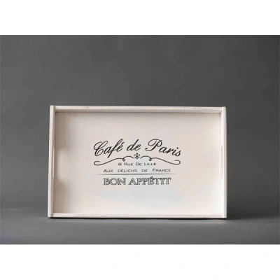 Afbeelding van Dienblad hout wit Cafe de Paris Klein