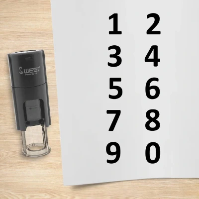 Afbeelding van CombiCraft stempelset cijfers 0 t/m 9 paars