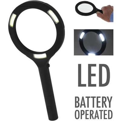 Afbeelding van Vergrootglas met LED licht zwart