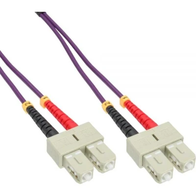 Afbeelding van SC Duplex Optical Fiber Patch kabel Multi Mode OM4 2 meter InLine