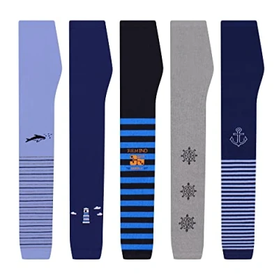 Afbeelding van L&amp;K II Set van 5 jongensleggings kinderen broek herfst lente katoen enkellang 2752, Paar 2773, 122/128 cm