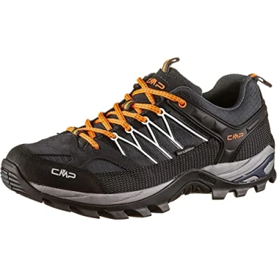 Afbeelding van CMP Rigel LOW Trekking Shoes WP Outdoorschoenen, Heren, Maat: 41, Antracite/flash orange Leer en textiel