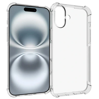 Afbeelding van Apple iPhone 16 Hoesje Siliconen en TPU (zacht) iMoshion Softcase/Backcover Transparant Telefoonhoesje