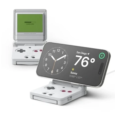 Afbeelding van elago MS W5 Oplaadstandaard Compatibel met MagSafe Oplader Stand bymodus, Premium Siliconen Standaard iPhone 15/14/13/12 serie [Oplader niet Inbegrepen]