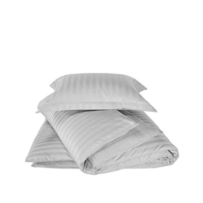 Afbeelding van Dekbedovertrek De Witte Lietaer Zygo Silver Grey Satijn 200 x / 220 cm 2 Persoons