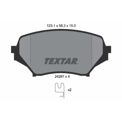 Afbeelding van Textar Remblokset 2429701