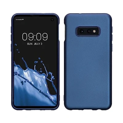 Afbeelding van kwmobile telefoonhoesje geschikt voor Samsung Galaxy S10e Hoesje smartphone Back cover in metallic blauw