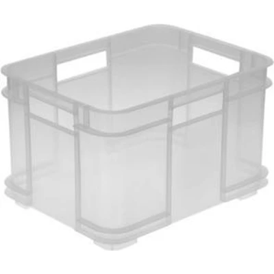 Afbeelding van keeeper Opbergdoos met handgrepen, Euro Box M, polypropyleen, 16 l, Bruno, doorzichtig