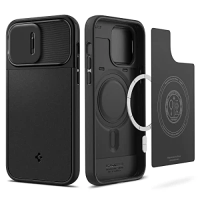 Afbeelding van Spigen Optik Armor, Housse, Apple, iPhone 14 Pro Max, 17 cm (6.69&quot;), Noir