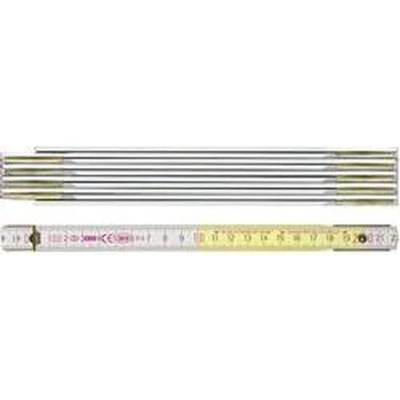 Afbeelding van BMI Duimstok lengte 2 m breedte 16 mm EG III beukenhout wit geel 1 stuk 982980200