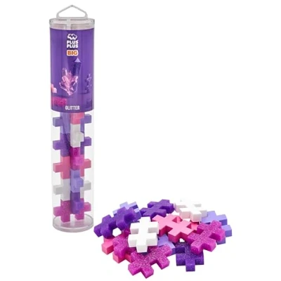 Afbeelding van Plus BIG Glitter Tube Constructiespeelgoed Set Met Bouwstenen 15 Delige Bouwset Bouwspeelgoed Vanaf 3 Jaar