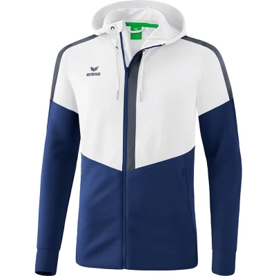 Afbeelding van Erima Squad trainingsjack met capuchon wit/new navy/slate grey 34 / 152