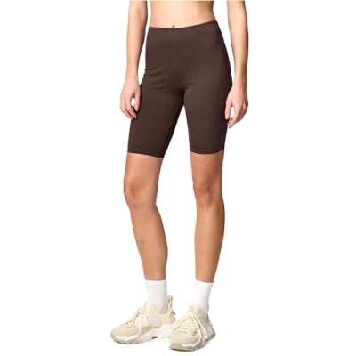Afbeelding van Merry Style MS MS10 200 LE Dames Leggings Sport Vrijetijdsbroek Kort Katoen Sporbroek Yogabroek Bruin L