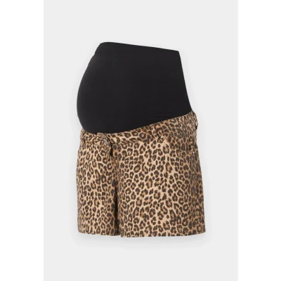 Afbeelding van ONLY MATERNITY regular high waist zwangerschaps casual short bruin