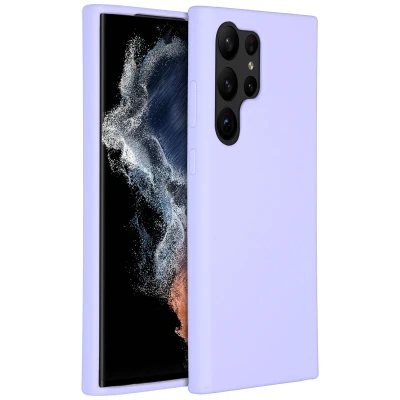 Afbeelding van Samsung Galaxy S23 Ultra Hoesje Siliconen en TPU (zacht) Accezz Softcase/Backcover Paars Telefoonhoesje