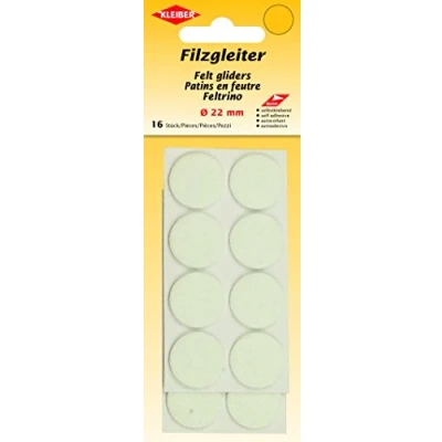 Afbeelding van Kleiber Felt Gliders 22mm Wit, 18 x 8 1 cm