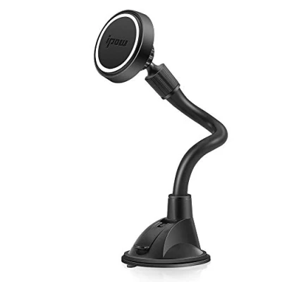 Afbeelding van ipow Krachtige magnetische autotelefoonhouder met sterke zuignap, houder voor mobiele telefoon, bevestiging op voorruit/dashboard, compatibel GPS/universele smartphone, iPhone XS/X/8