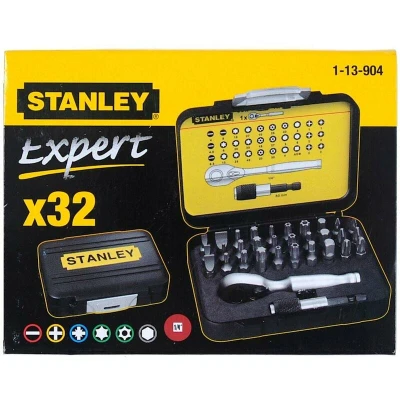 Afbeelding van Stanley handgereedschap Bitset Expert Pro 1/4&quot; Ratelsleutel (32 delig) 1 13 904