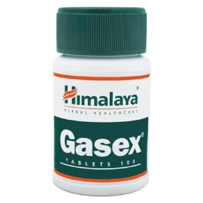 Afbeelding van Himalaya Herbal Gasex Kruidensupplement voor het spijsverteringsstelsel 100 tabletten