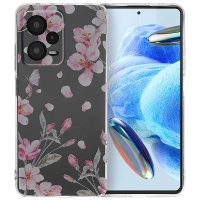 Afbeelding van Xiaomi Redmi Note 12 Pro Hoesje Siliconen en TPU (zacht) iMoshion Softcase/Backcover Blue Graphic Telefoonhoesje