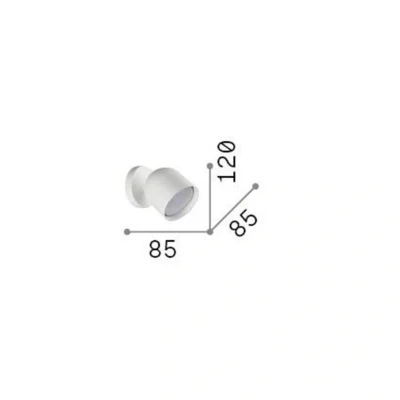 Afbeelding van Ideallux Ideal Lux wandlamp Dodo zwart 1 lamp metaal Ø 8,5 cm