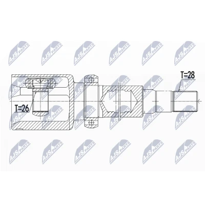 Afbeelding van Homokineet reparatie set, aandrijfas NTY NPW VV 071