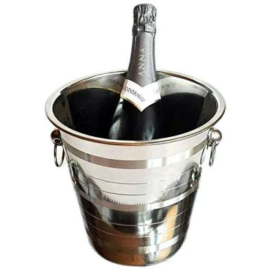 Afbeelding van Space Home Champagne Koeler met Handgrepen Ljsemmer Roestvrij Staal