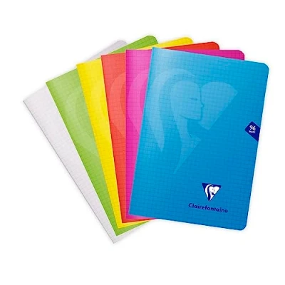 Afbeelding van Clairefontaine 303682C Mimesys Geniet notitieboekje A5 14,8 x 21 cm 48 Blad geruit 5x5 mm Wit papier 90 g Polypro omslag Willekeurige kleur