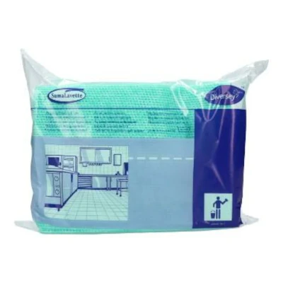 Afbeelding van Suma Lavette Hygiënedoek Groen 6x25 Stuks 51x36cm