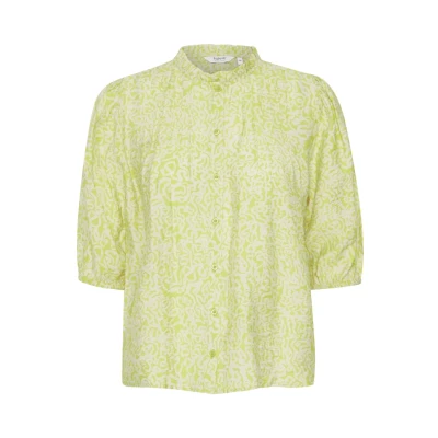 Afbeelding van b.young Byilamo Overhemdblouse, Dames, Maat: 34, Green glow mix