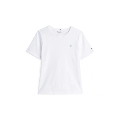 Afbeelding van Tommy Hilfiger Contrast FLAG TEE Tshirt basic, Dames, Maat: XXL, Optic white